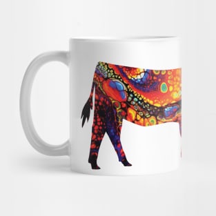 Livestock Farm Girl Show Heifer with Marble Background Mug